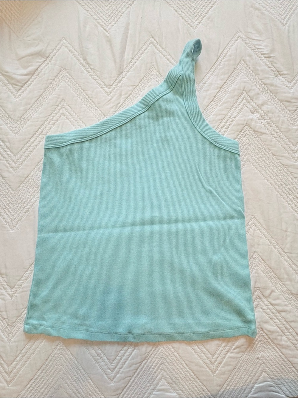 Abercrombie & Fitch One-Shoulder Tank in Mint